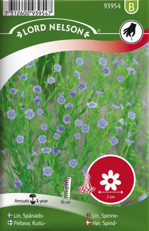 Hør, Spind-, blå